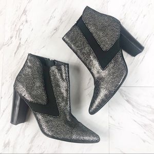 Donald J. Pilner 8.5 Metallic Pointed Toe Boots